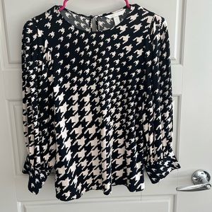 H&M Houndstooth Blouse